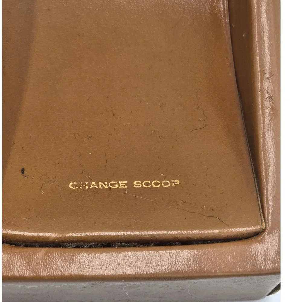 Vintage Patent Leather Dresser Caddy‎ Organizer Tray Change Scoop Jewelry Valet